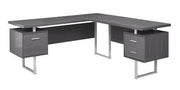 BUREAU D'ORDINATEUR - 70"L / GRIS ORIENTATION GAUCHE OU DROITE