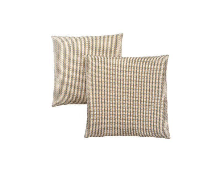 COUSSIN - 18"X 18" / OR / POIS ABSTRAIT GRIS / 2PCS