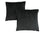 COUSSIN - 18"X 18" / STYLE CÔTELÉ ULTRA DOUX NOIR / 2PCS 