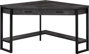 BUREAU D'ORDINATEUR - 42"L / COIN BOIS RÉCUPÉRÉ NOIR