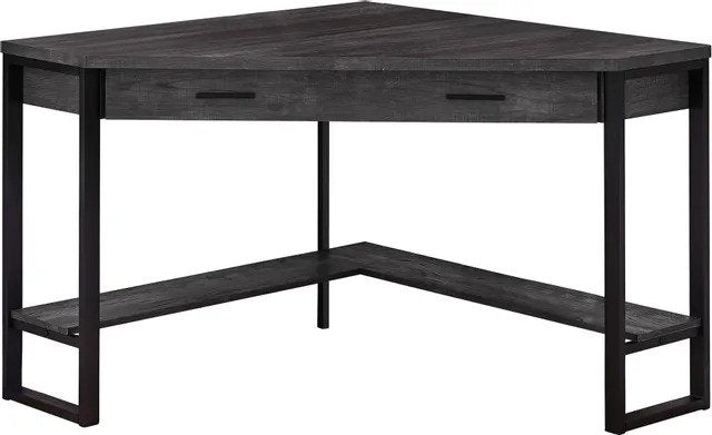 BUREAU D'ORDINATEUR - 42"L / COIN BOIS RÉCUPÉRÉ NOIR