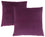 COUSSIN - 18"X 18" / VELOURS DIAMANT VIOLET / 2PCS