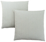 COUSSIN - 18"X 18" / BLEU CLAIR / POIS ABSTRAIT GRIS / 2PCS