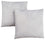 COUSSIN - 18"X 18" / VELOURS PLUME GRIS PALE / 2PCS 