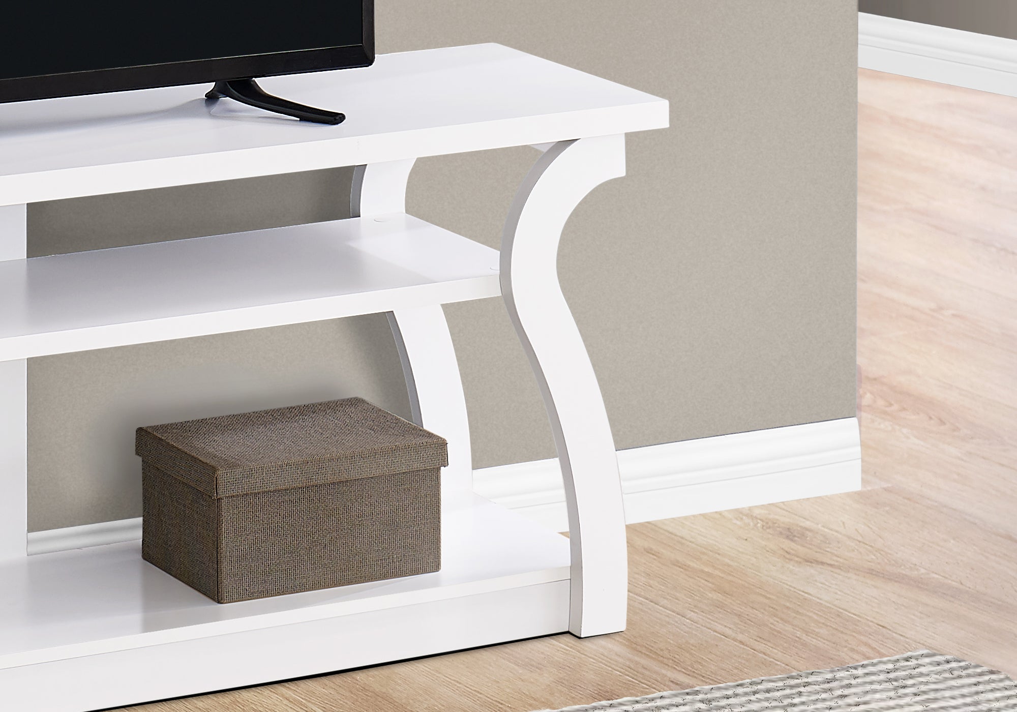 MEUBLE TV /  - 60"L / BLANC / White color Tv Stand