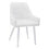 CHAISE DE SALLE A MANGER - 2PCS / 33"H / SIMILI-CUIR BLANC / CHROME 