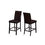 CHAISE DE SALLE A MANGER - 2PCS / HAUTEUR COMPTOIR SIMILICUIR BRUN 