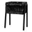 TABLE D'APPOINT - 23"H / MARBRE NOIR / METAL NOIR 