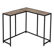 TABLE D'APPOINT - 36"L / TAUPE FONCE / CONSOLE DE COIN NOIR