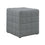 POUF - TISSU ASPECT LIN GRIS CLAIR