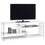 MEUBLE TV - 60"L / BLANC LUSTRE ET VERRE TREMPE