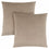 COUSSIN - 18"X 18" / VELOURS MOSAÏQUE TAUPE / 2PCS