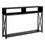 TABLE D'APPOINT - 48"L / ESPRESSO / CONSOLE D'ENTREE METAL NOIR 