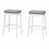 TABOURET DE BAR - 2PCS / 29"H / SIMILI-CUIR GRIS / BLANC 